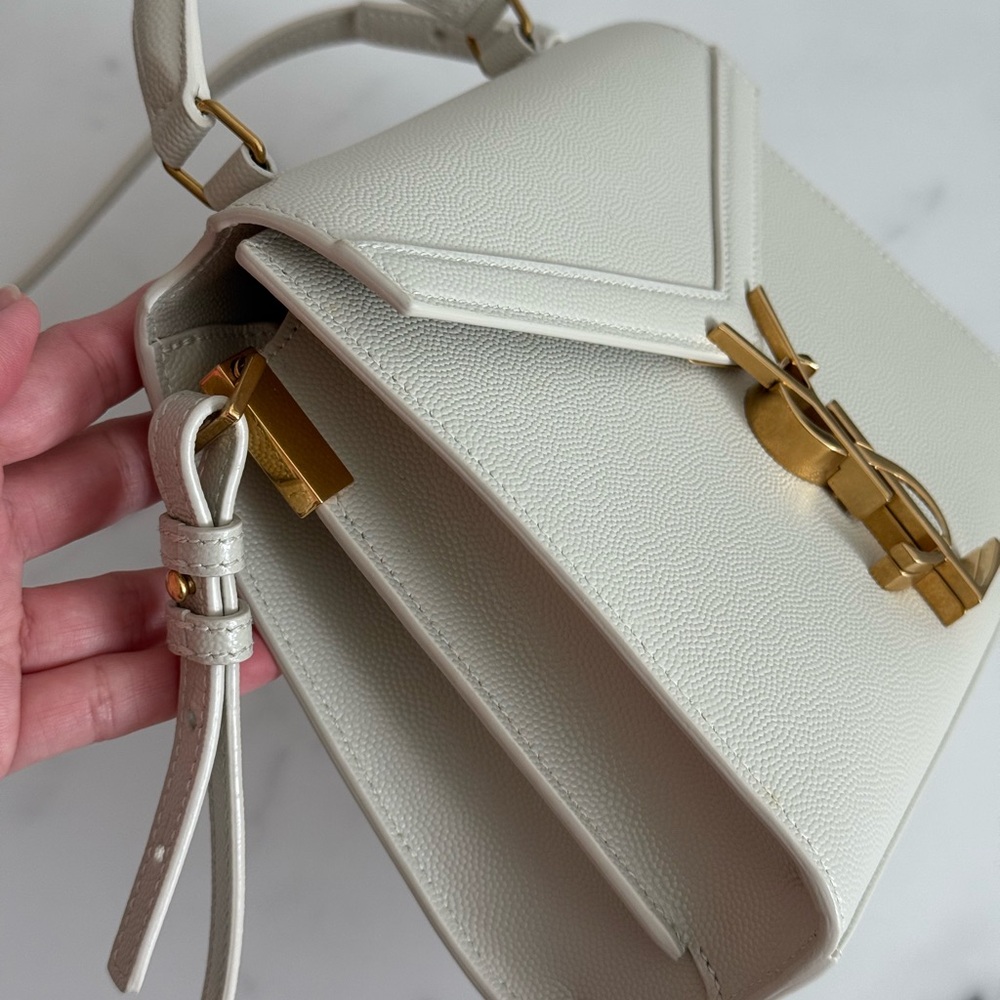 Saint Laurent YSL Mini Cassandra Top Handle Bag White - Picture 8 of 9